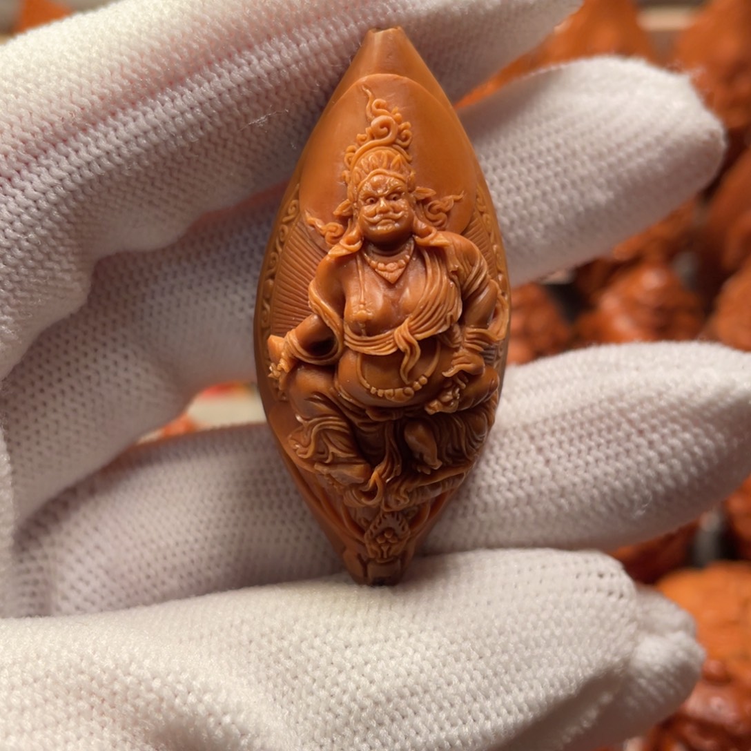 比***花手串/手链橄榄核黄财神