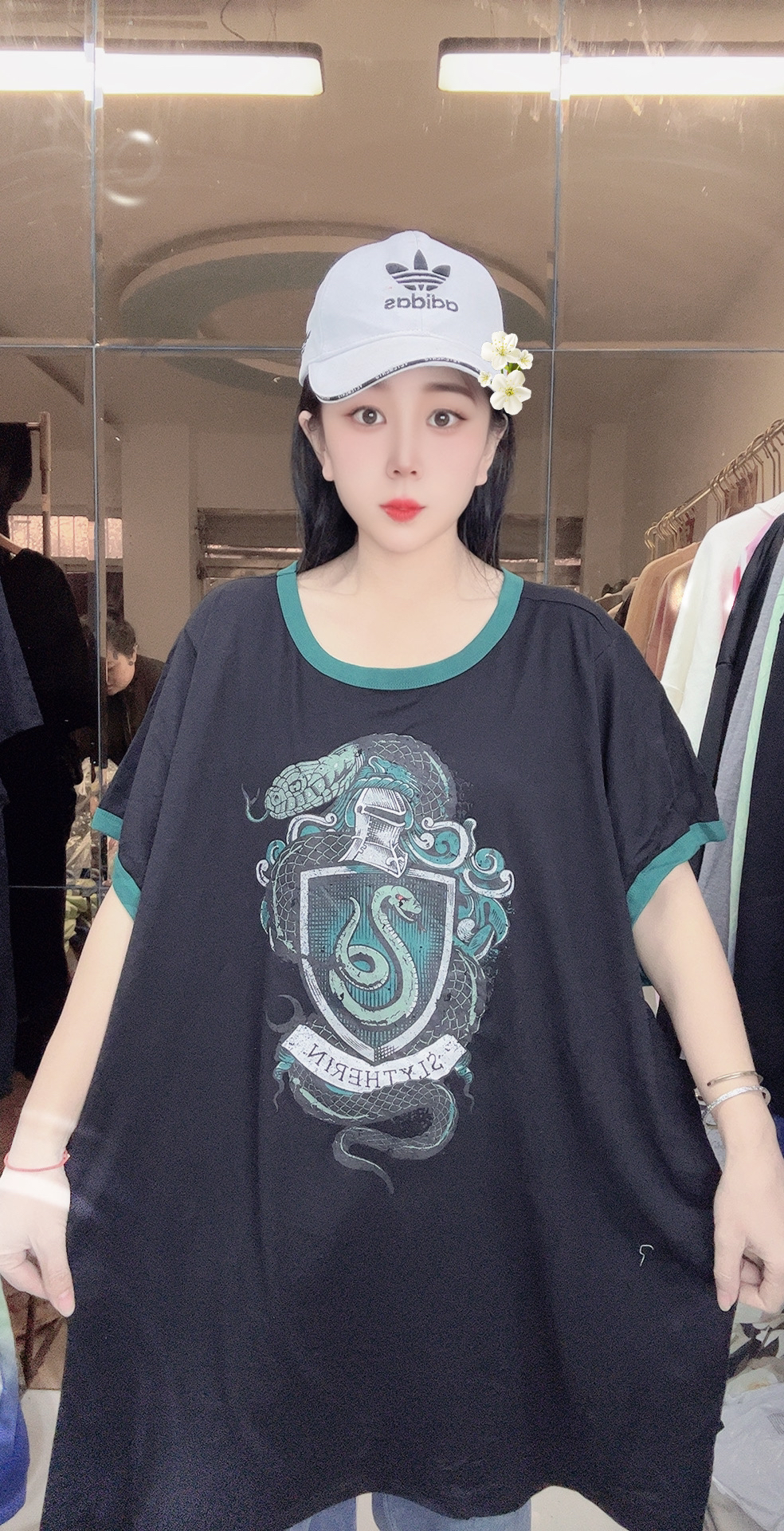 外贸纯棉大码黑色绿边小财神