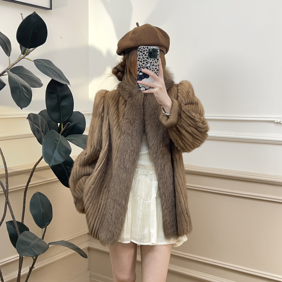 【Q01】浅棕金棕川刀气质洋气减龄女款外套