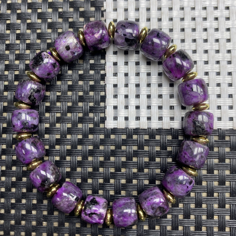 星光粉色10mm直切DIY手串750