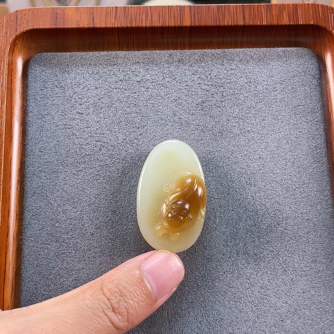 和田玉未镶嵌吊坠(不含链)