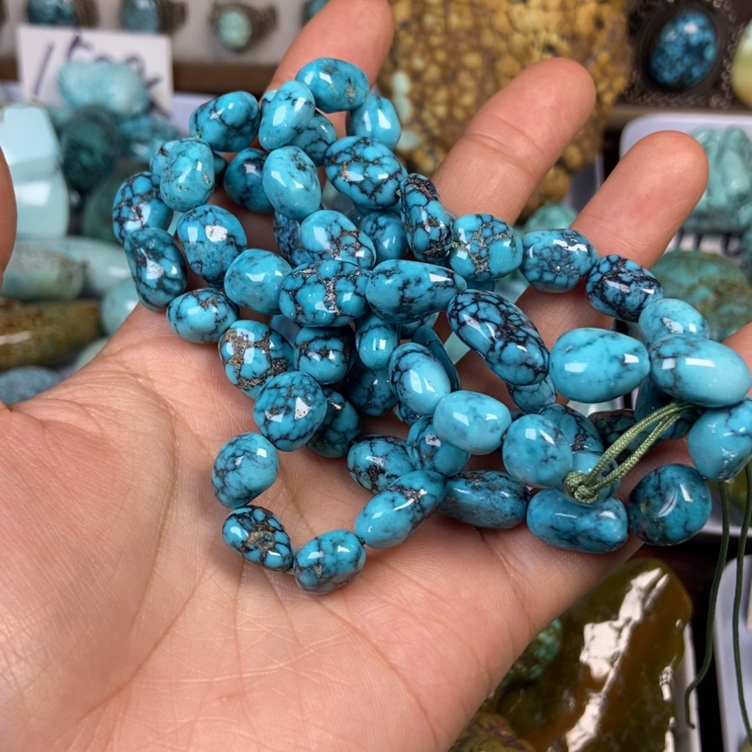 未镶嵌绿松石珠宝奇石道***然