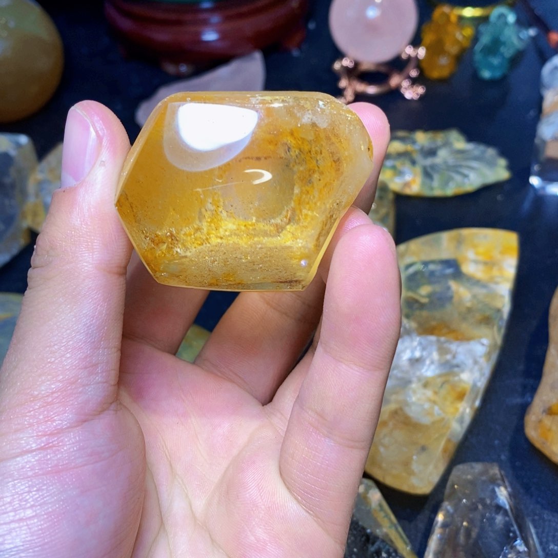 水晶天然礁花水晶万花筒未镶嵌海*