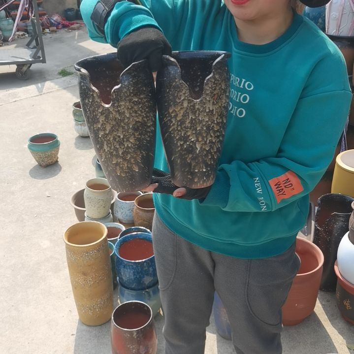 红陶口14高25瑕疵