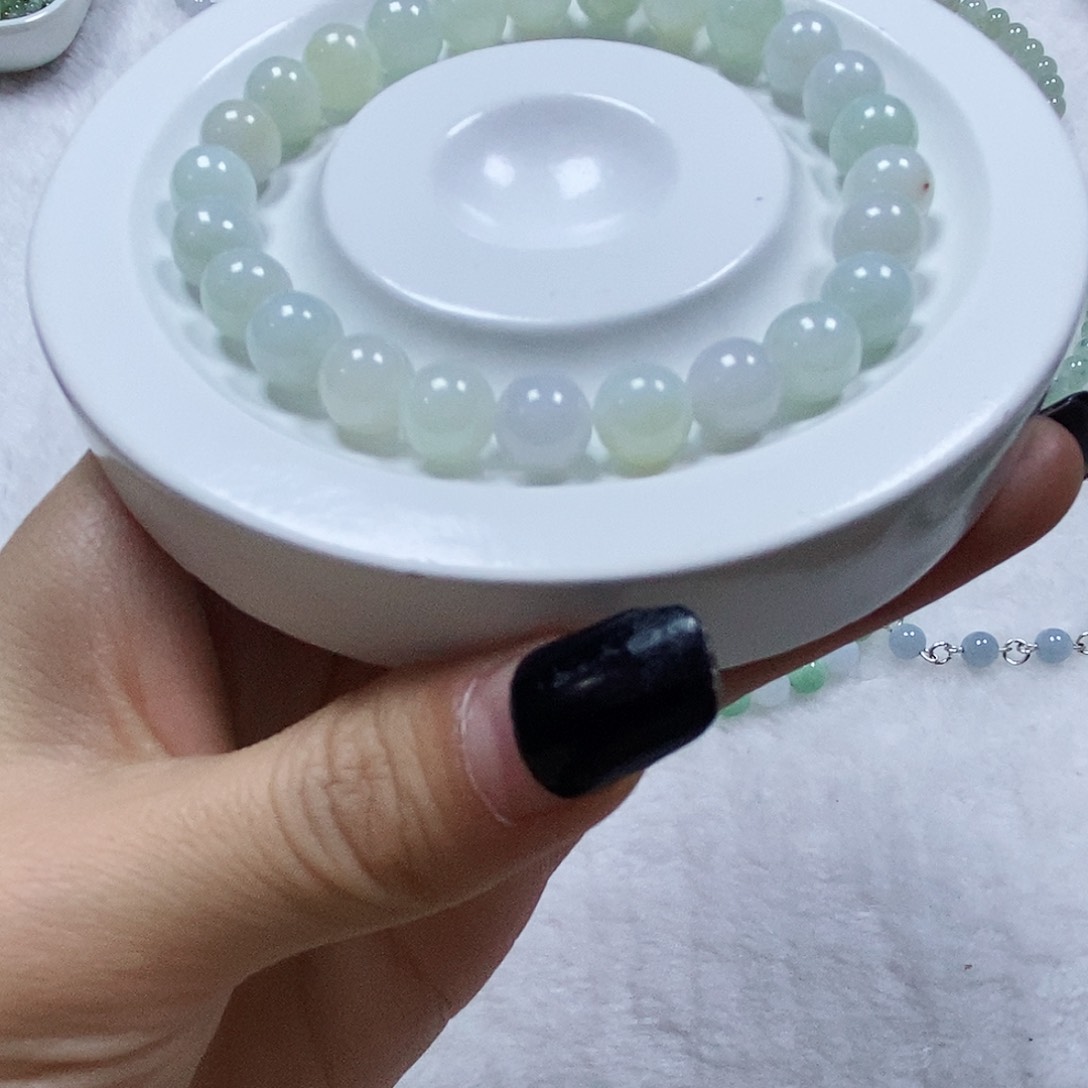 翡翠手串未镶嵌缅甸纯天然Ａ货翡翠