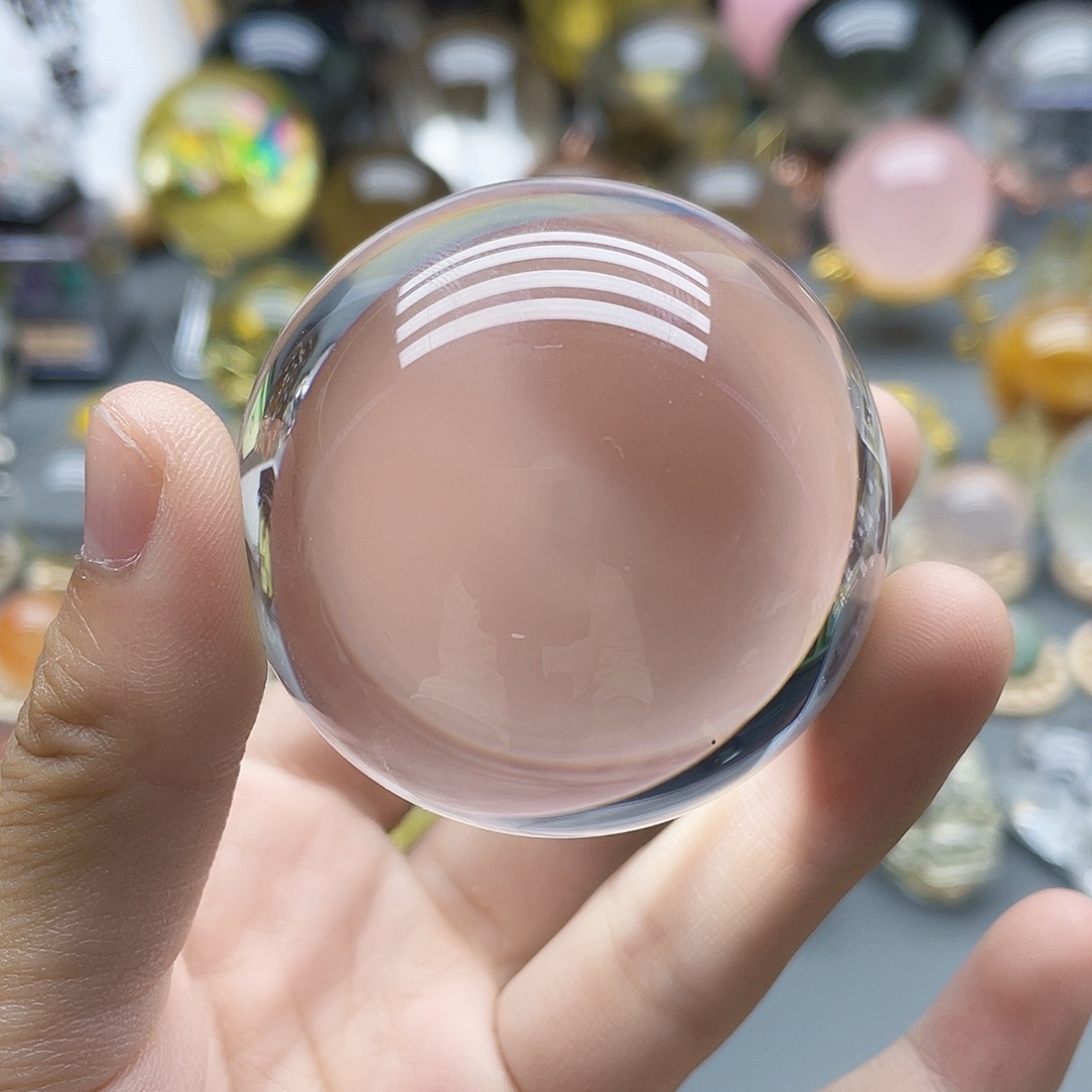 未镶嵌珠宝半成品水晶天然白水晶纯净体51.8mm