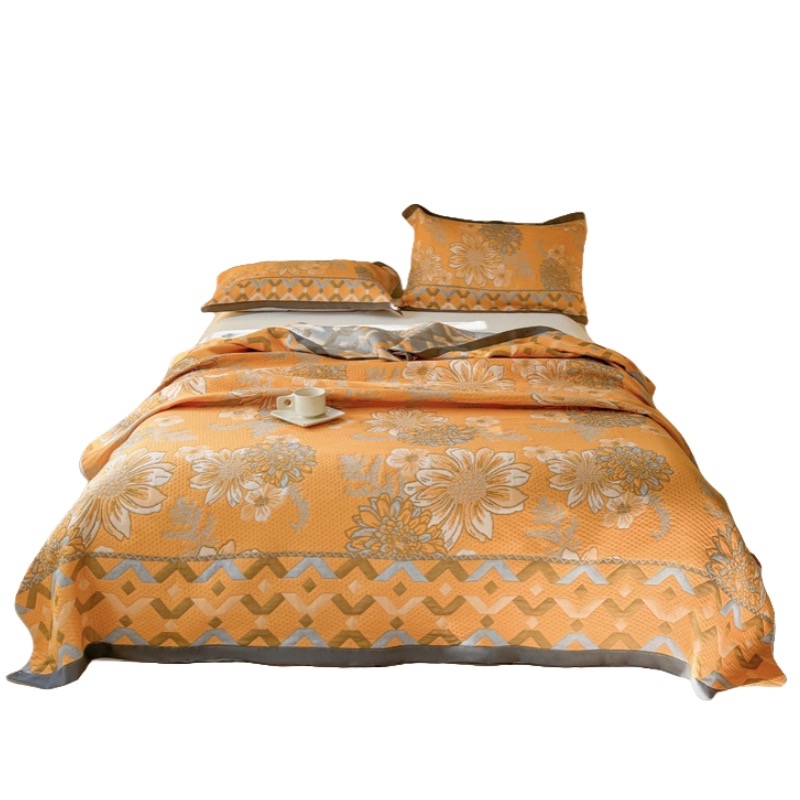 通用枕套一对-【金丝菊】尺寸48*74加厚印花斜纹