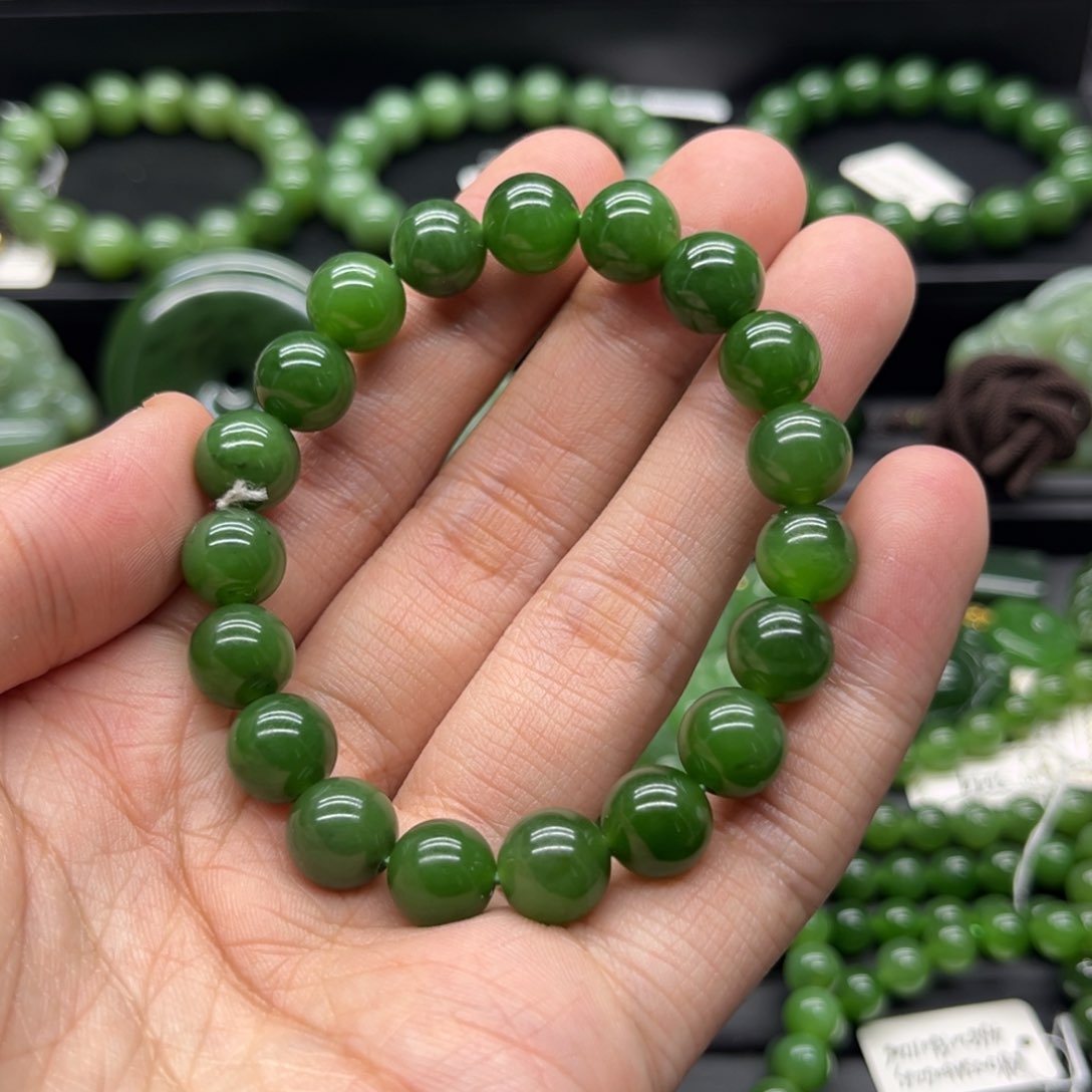 和田玉（碧玉）手链未镶嵌