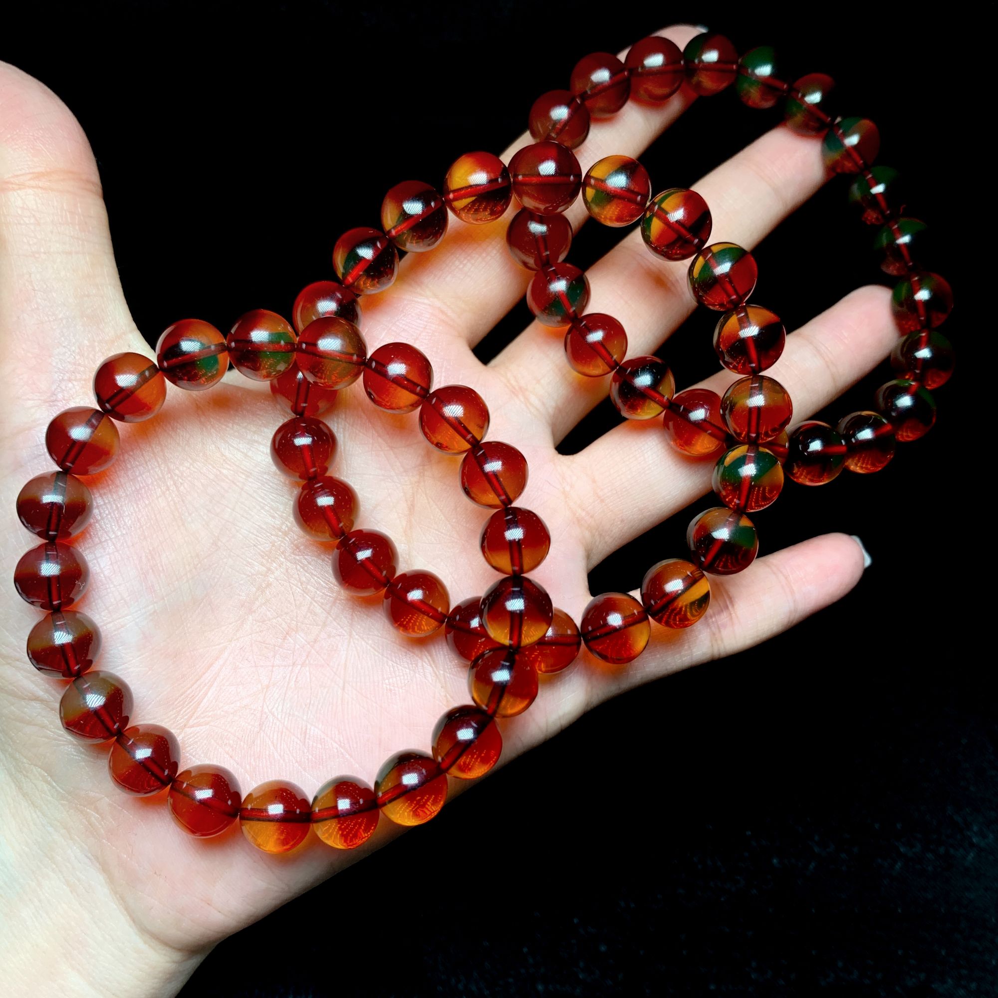 【云上好物】4 DS90802-琥珀单圈手串-多样性发一件-8mm（JG）