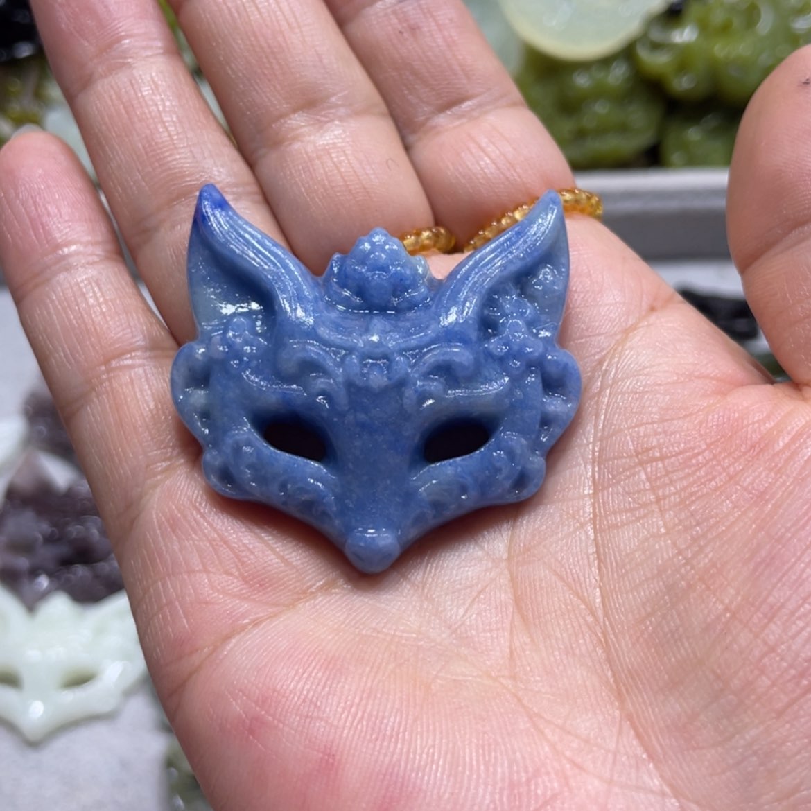 【闪购商品】岫玉颈饰未镶嵌鹤***阙21手牌