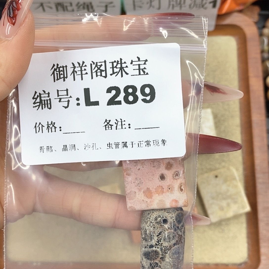 硅化珊瑚（珊瑚玉）颈饰未镶嵌郑**?