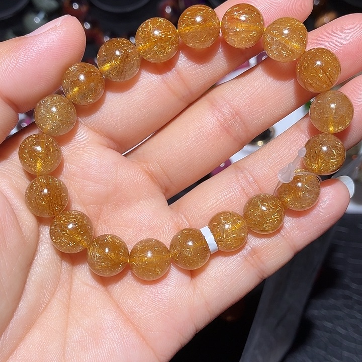 水晶手链未镶嵌发金手链