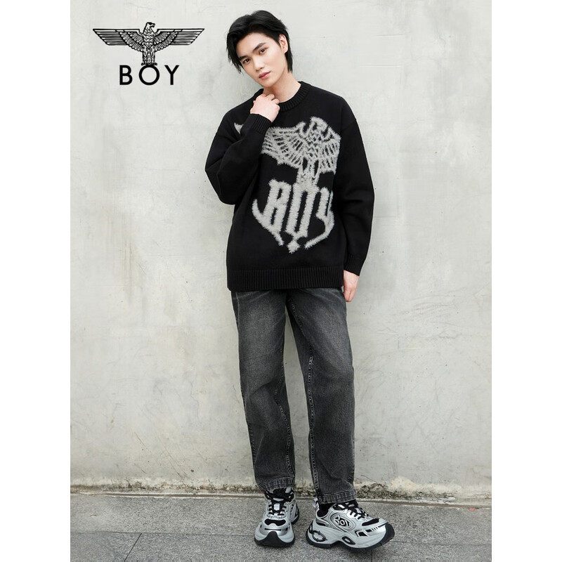 BOY LONDON2025冬季新款潮流男士针织毛衣套头女宽松上衣N60038
