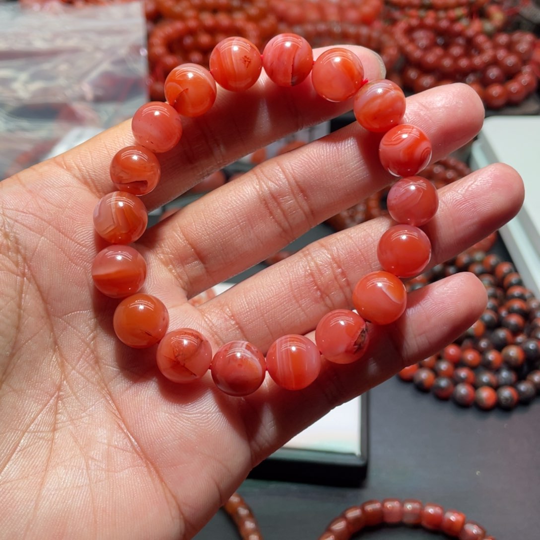 南红玛瑙手链未镶嵌