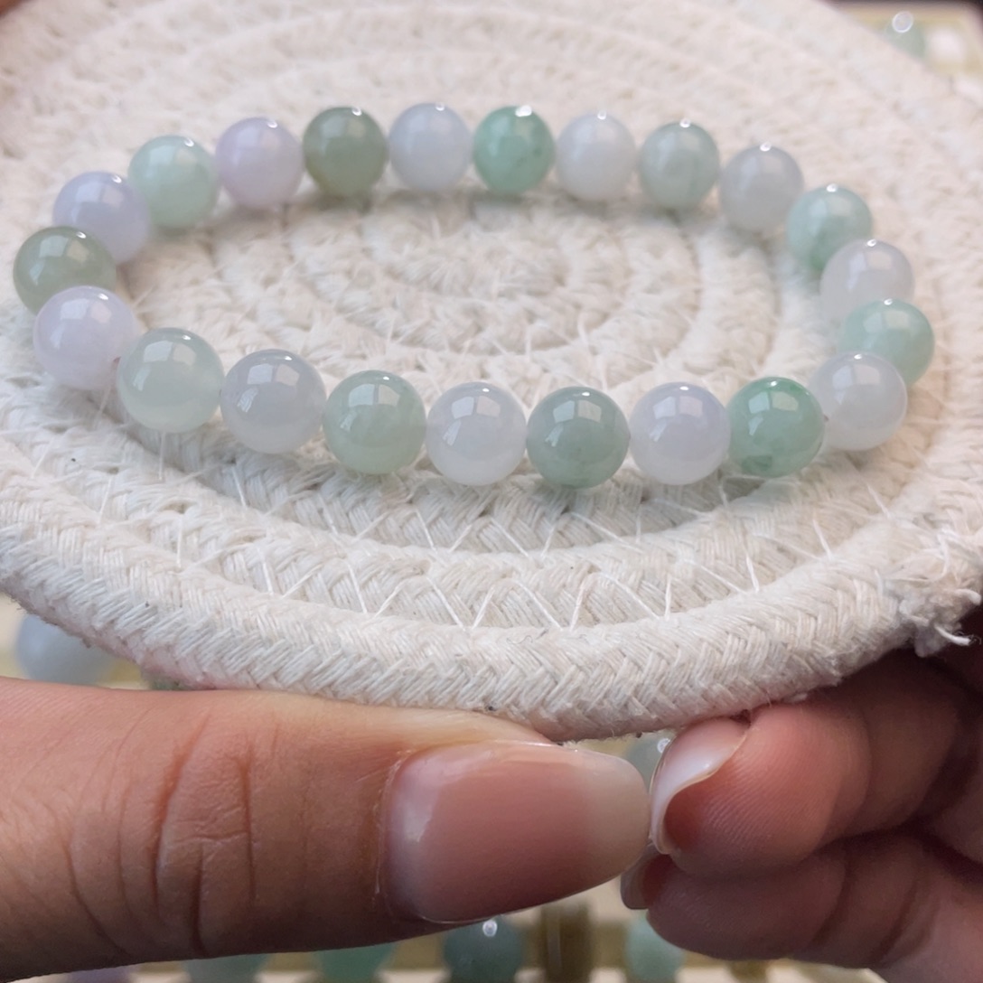 翡翠散珠散珠一组22颗 不鉴赏 介意勿拍