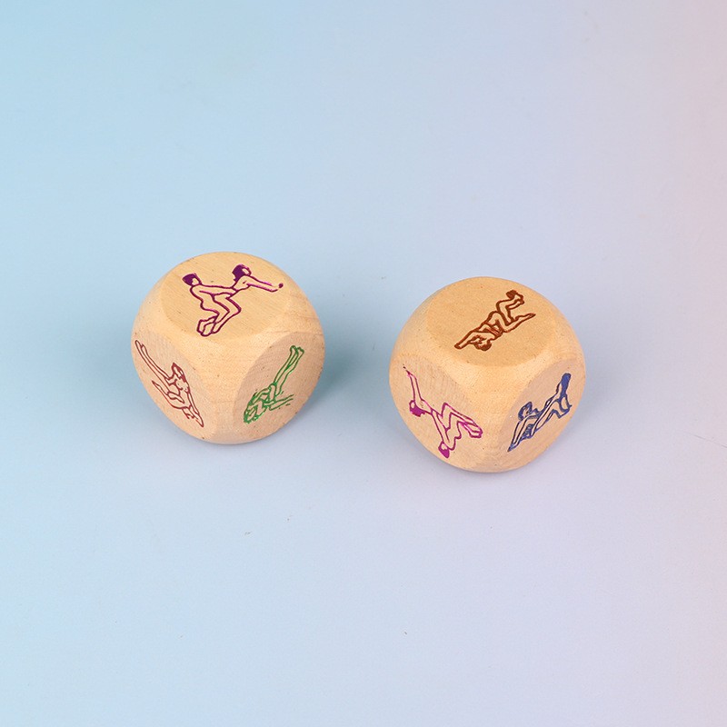 20mm【免费印LOGO】木骰子原木色子圆角六面空白筛子游戏娱乐小道具