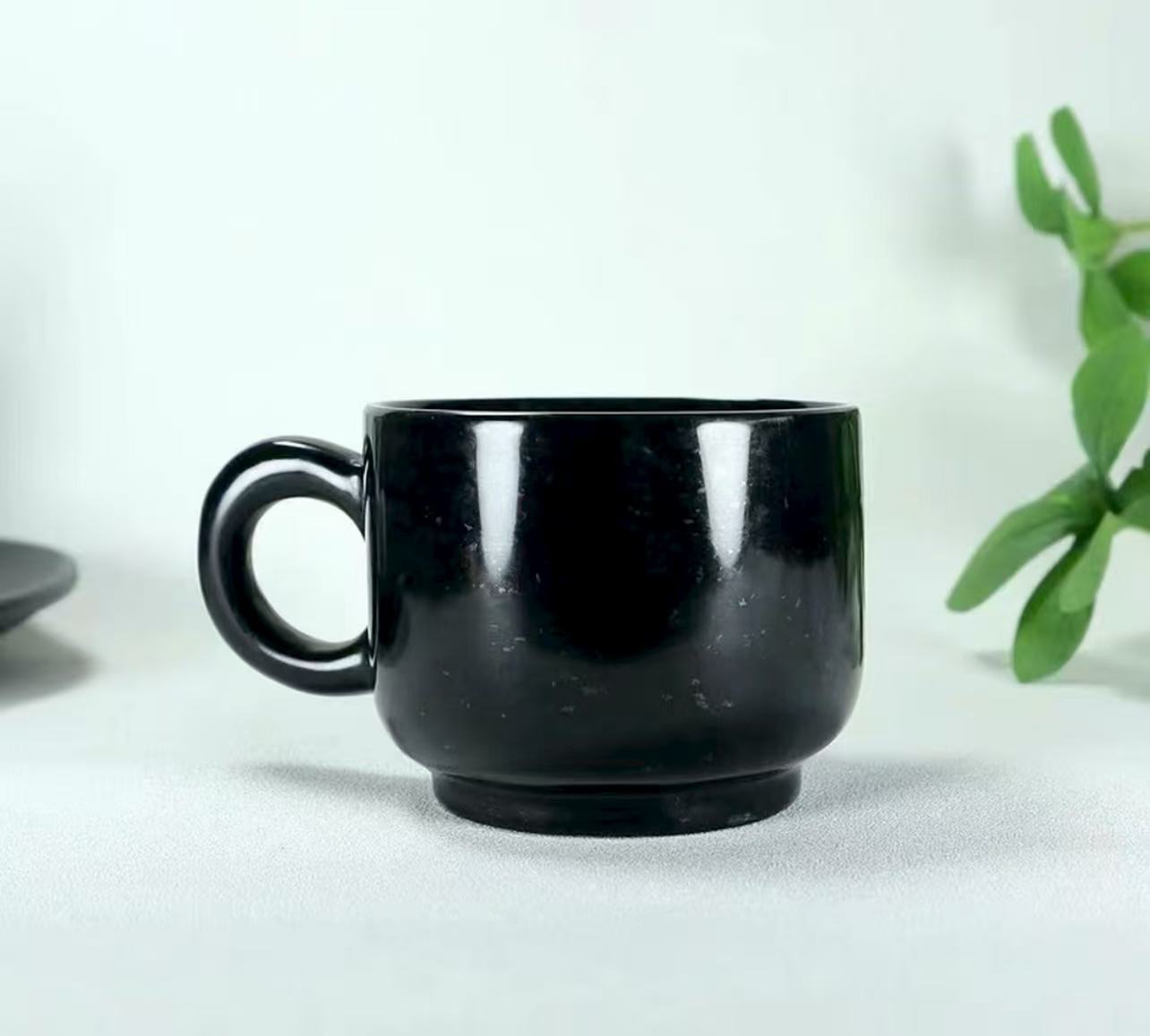 西藏雅鲁藏布江藏石咖啡杯带手把茶杯