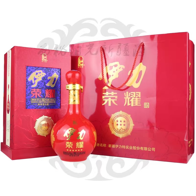 伊力牌新疆白酒50度伊力荣耀六星浓香型500ml纯粮酒婚礼50%vol