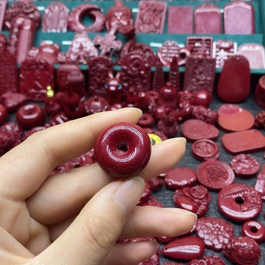 天然辰砂朱砂吊坠