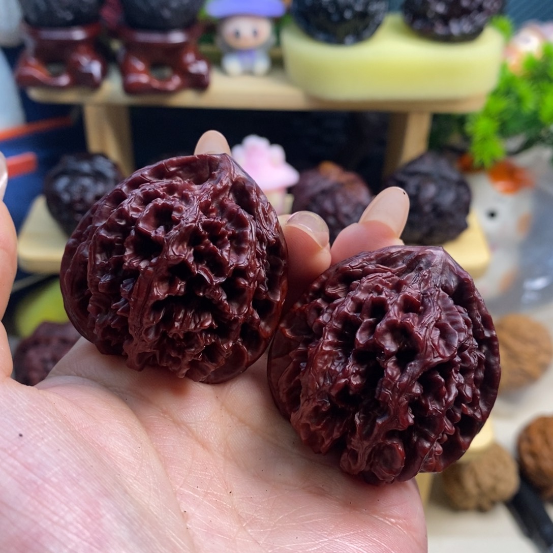 文玩核桃吊坠地闷大帝王边肚高同尺43