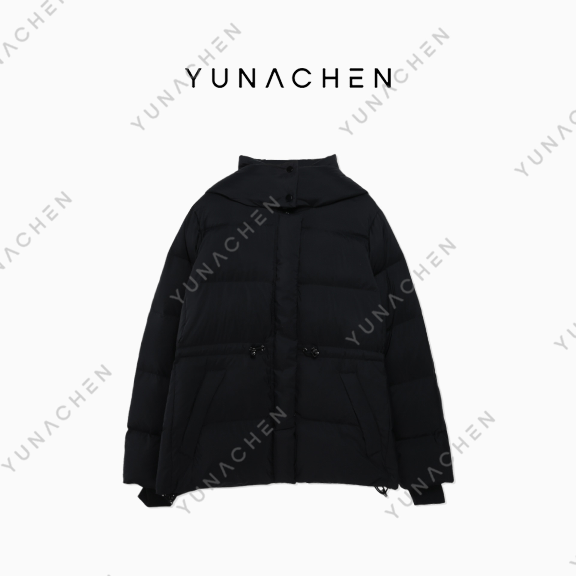 菠萝宝宝yuna【揽青】ZL15 秋冬新款收腰中长款鹅绒羽绒服女46-8903