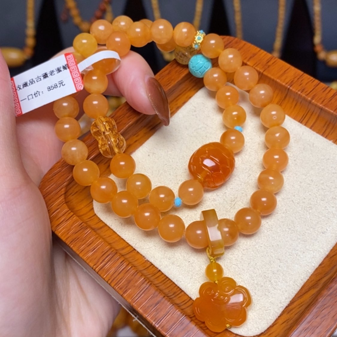 【闪购商品】未镶嵌蜜蜡手链手串