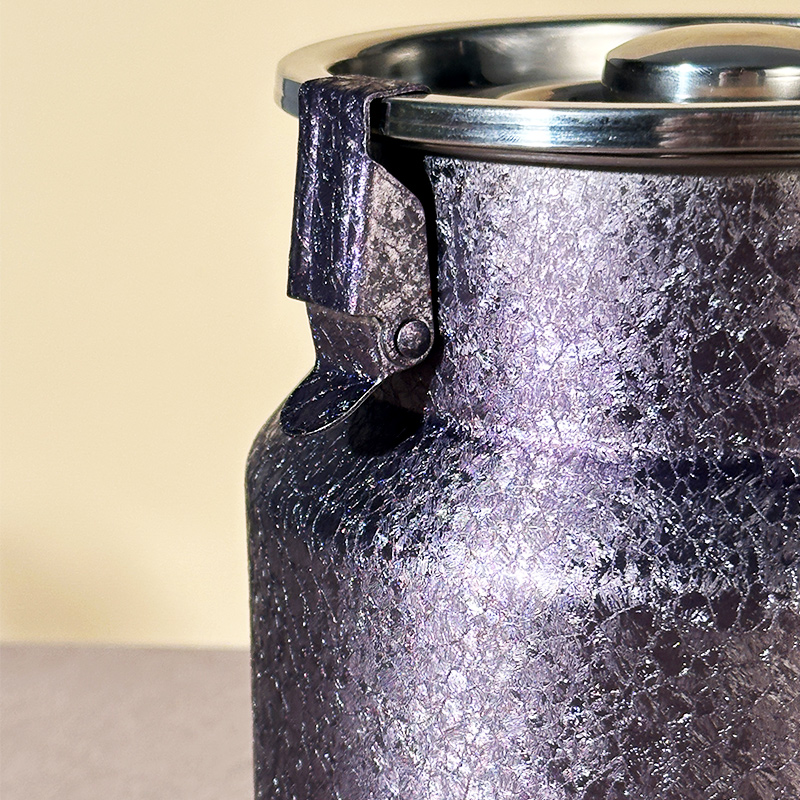 【蜂鸟陈皮人家 茶系列】紫色冰花小桶1个 可以装200g皮