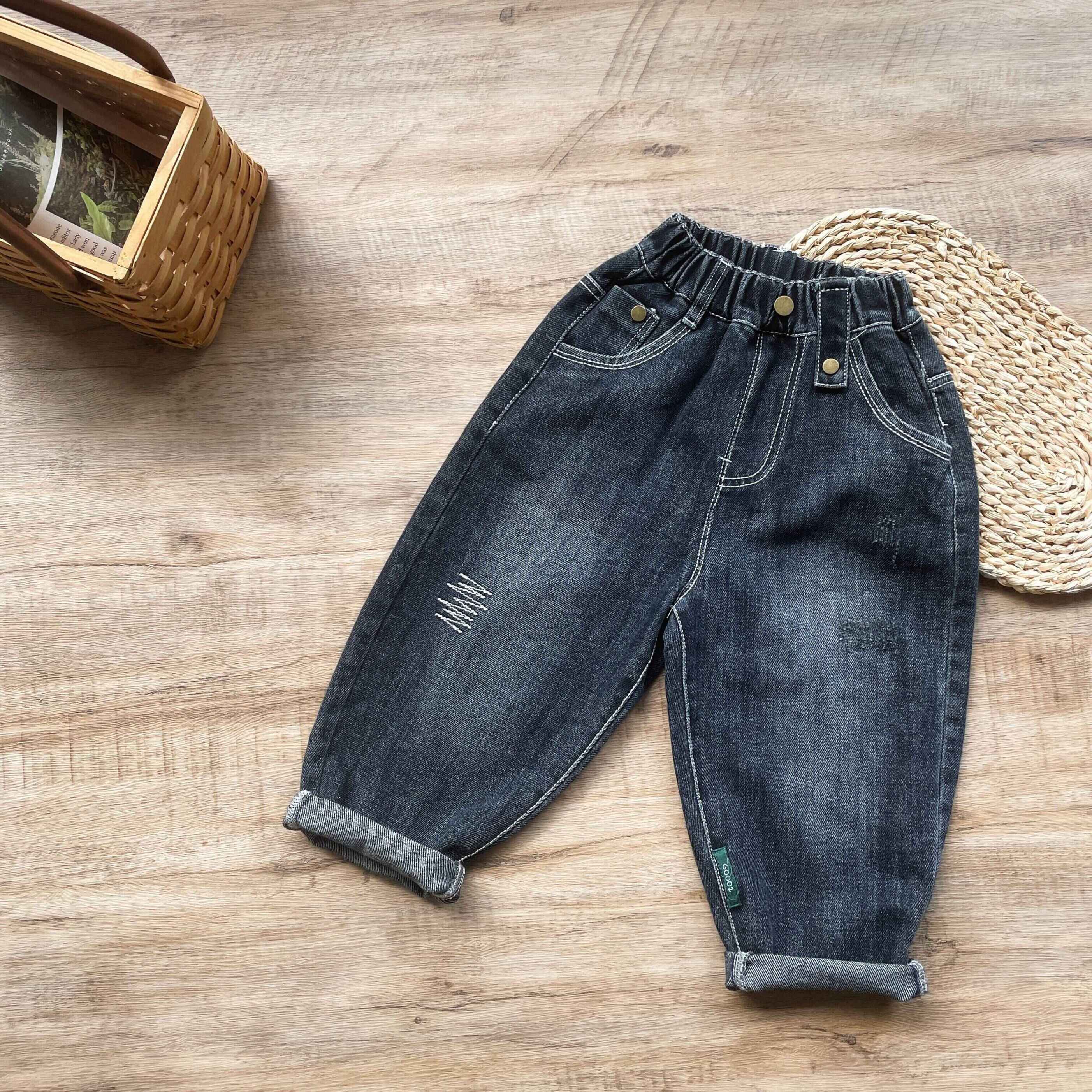 【休闲牛仔裤】春款时尚韩版儿童牛仔裤 K1672