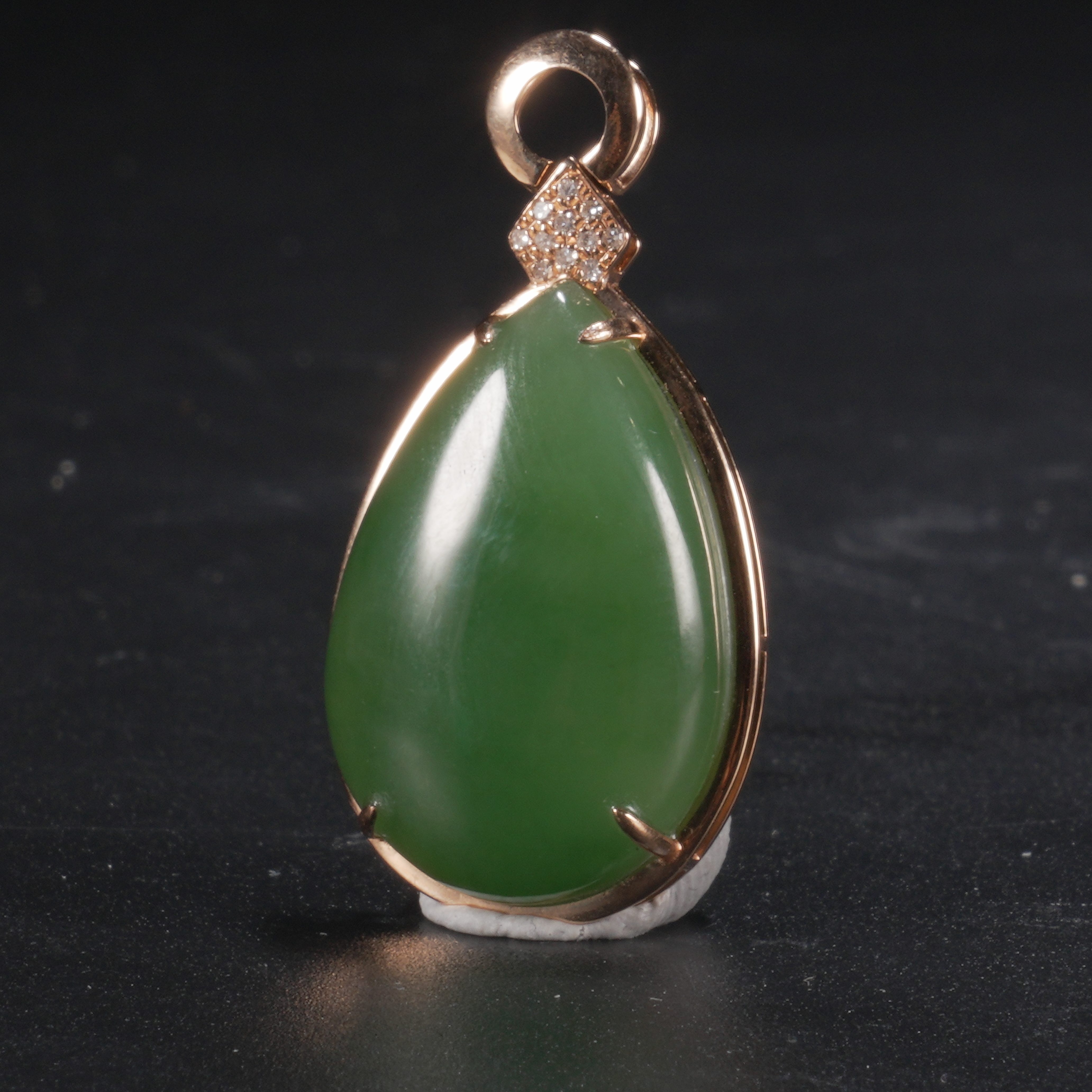 lot7 18k老坑碧玉吊坠