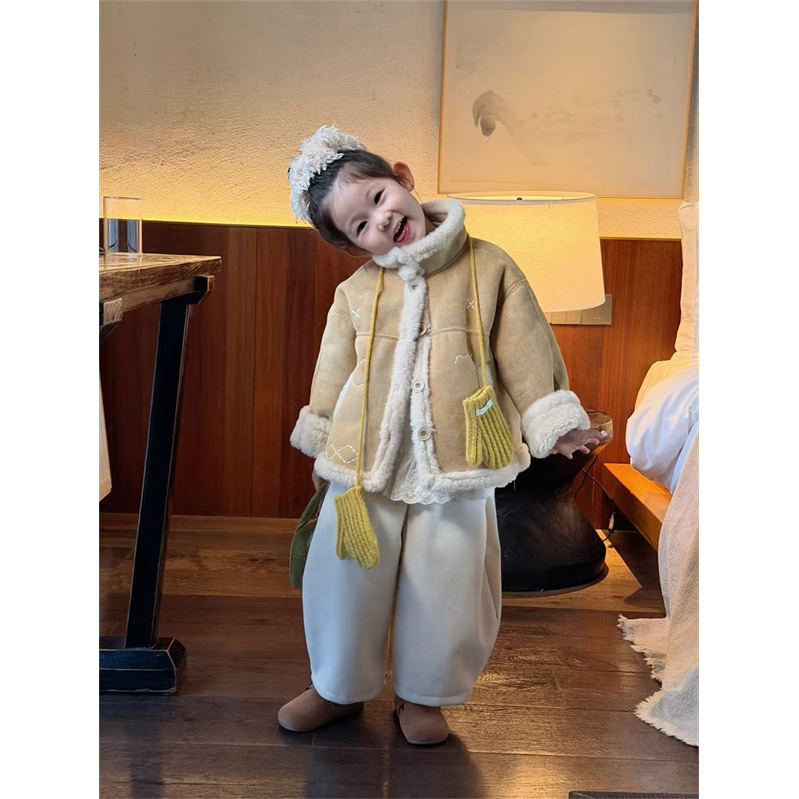 YTJJ·25冬~刺绣皮毛一体外套26366（童装汉服）