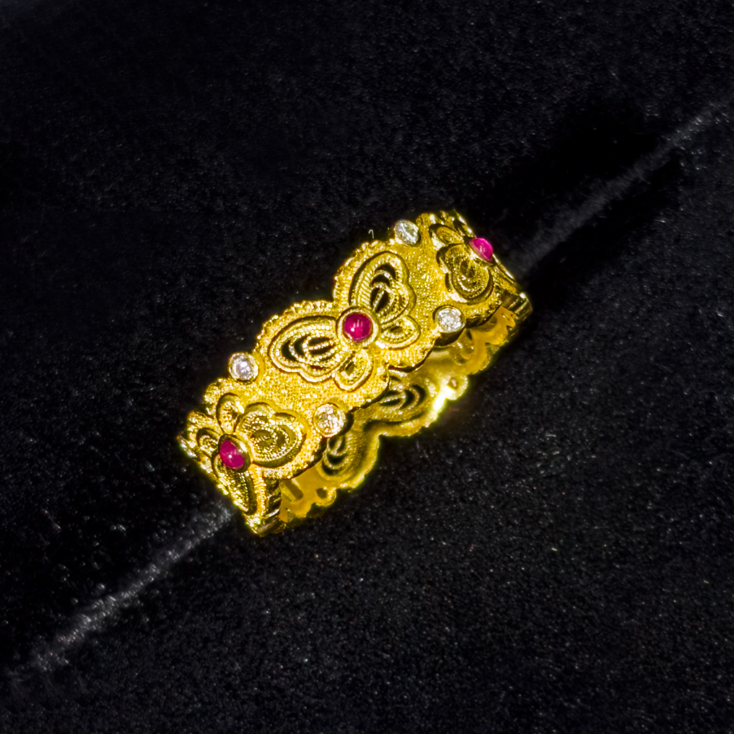 瑞意珠宝黄金足金999【】戒指/镶嵌黄金首饰