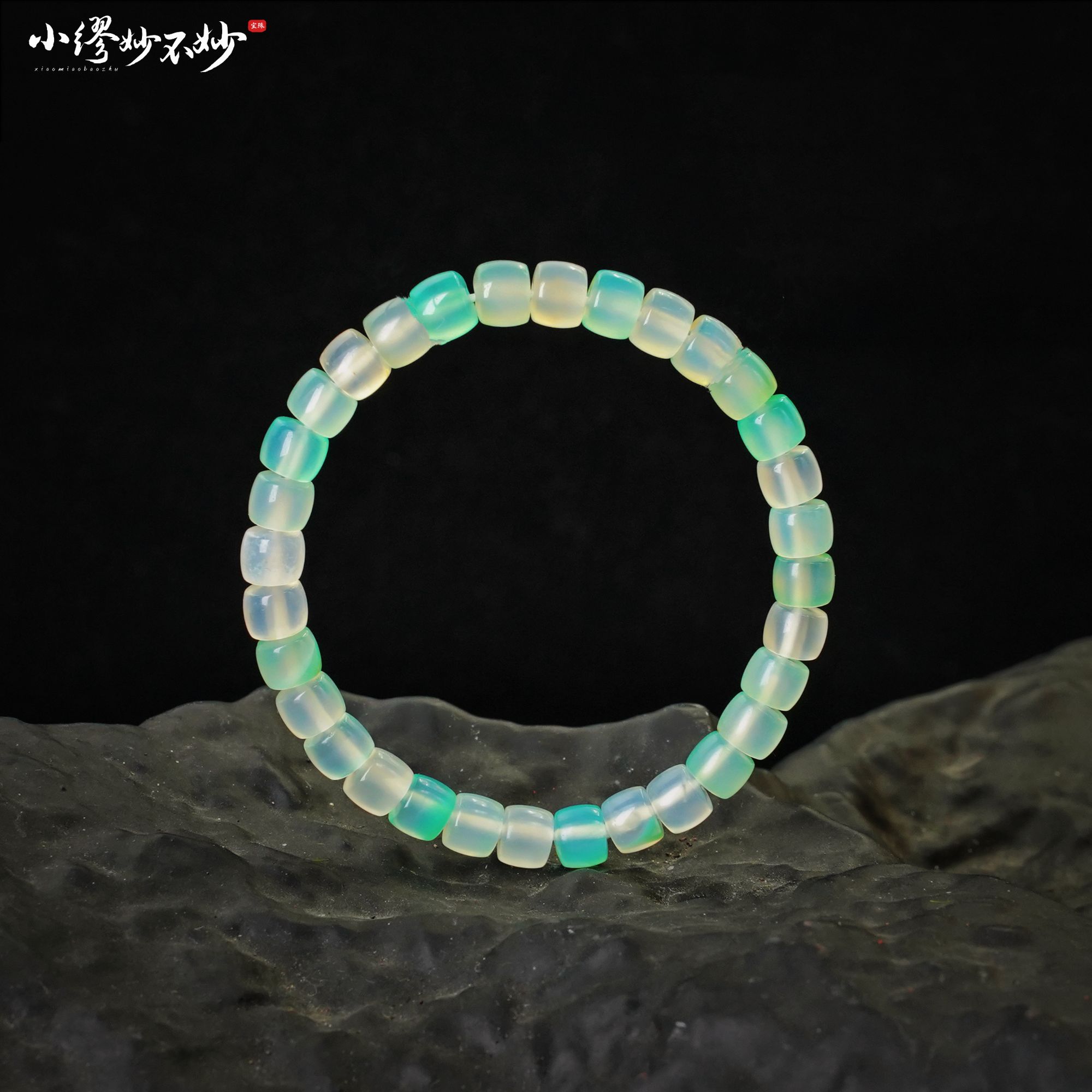 【缪老师严选】SJ2375 春光/苹果 绿玛瑙直切手链 多样性发其一