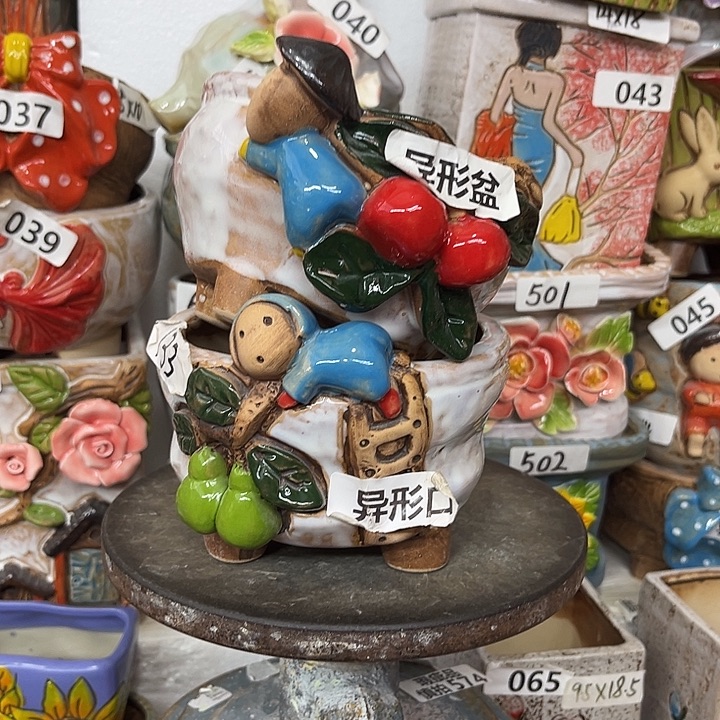 粗陶材质多肉花盆