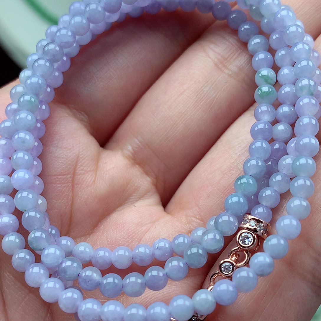 z***上翡翠未镶嵌毛衣链