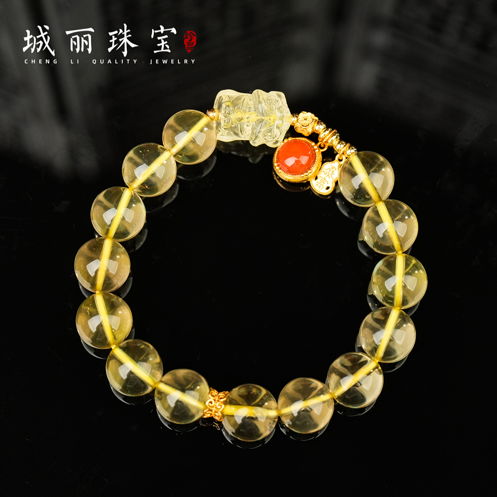 手链  【城丽】丙午财旺吞金兽圆珠手串/条ZJH-2235