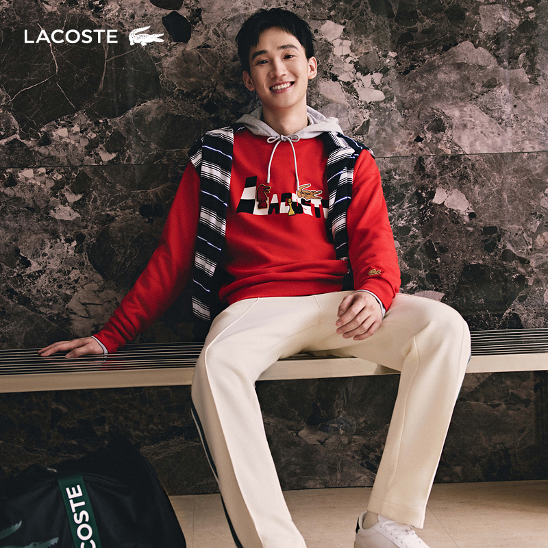 LACOSTE法国鳄鱼男女同款2026马年新春系列圆领抓绒卫衣|SH7807