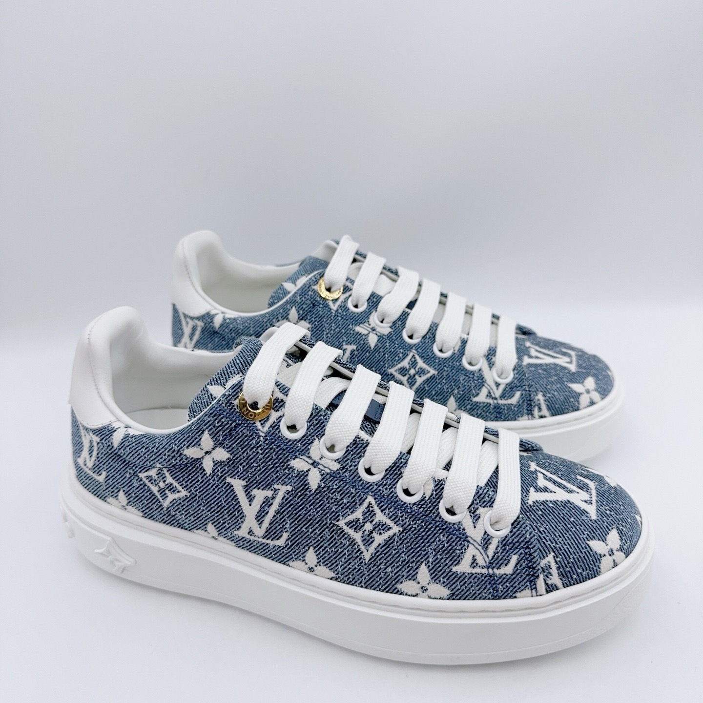 未使用 LouisVuitton/路易威登 35码/新款蓝牛仔板鞋/02294