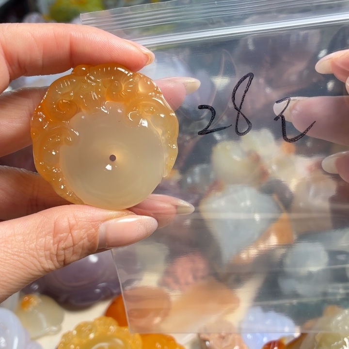 玛瑙/玉髓未镶嵌吊坠(不含链)