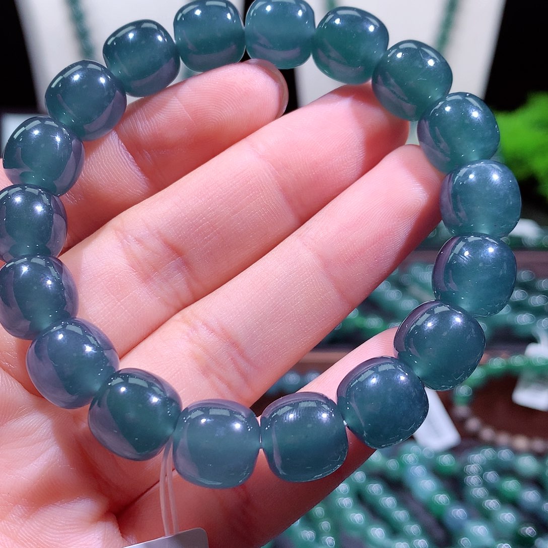 翡翠未镶嵌手链天然a货翡翠手串11.8