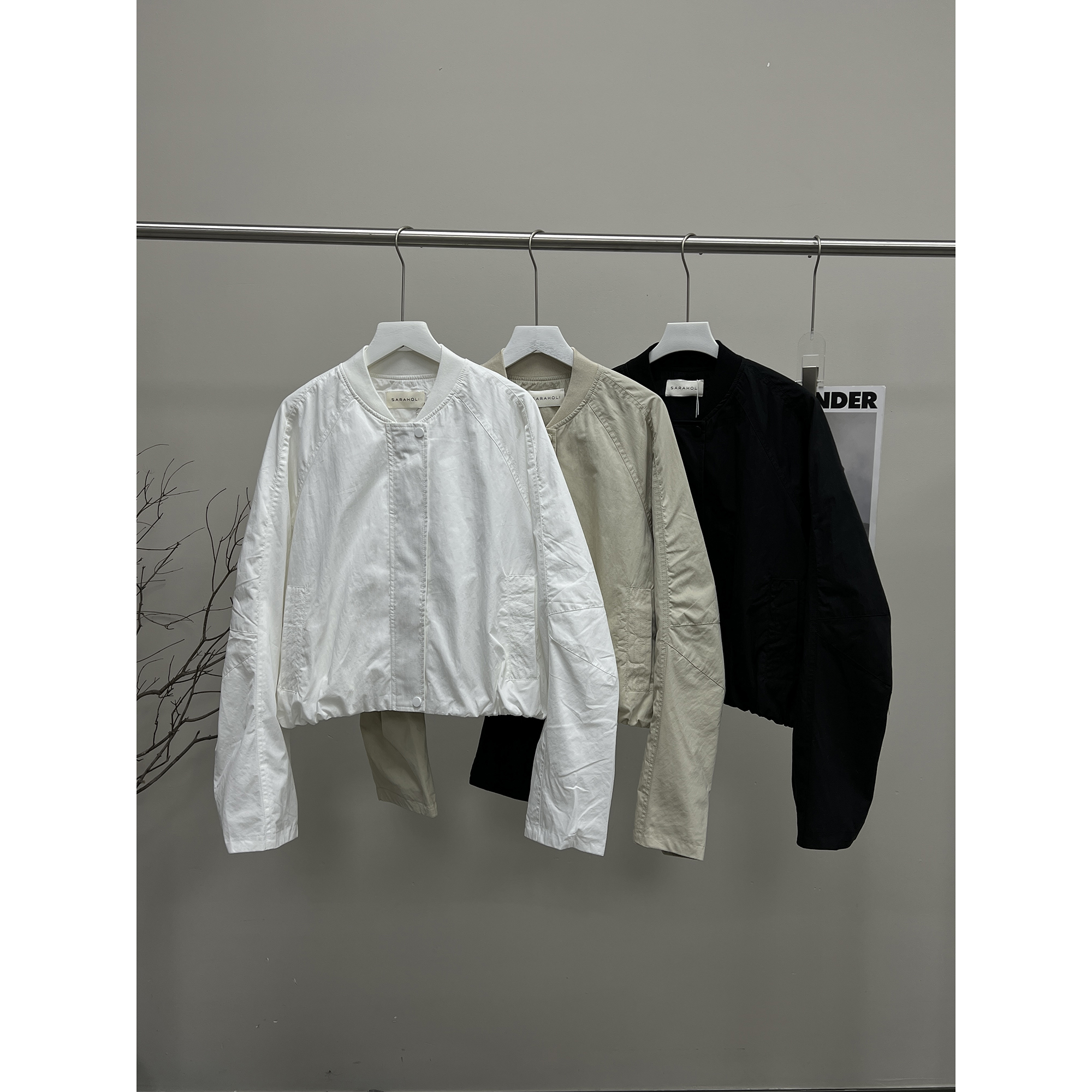 短款V领棒球服外套8193（清）