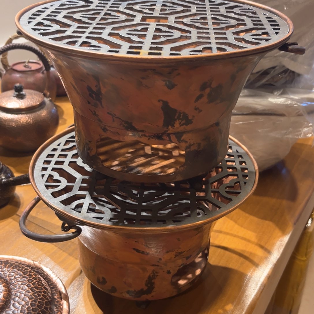 y****324大炉子手工锻打工艺提梁