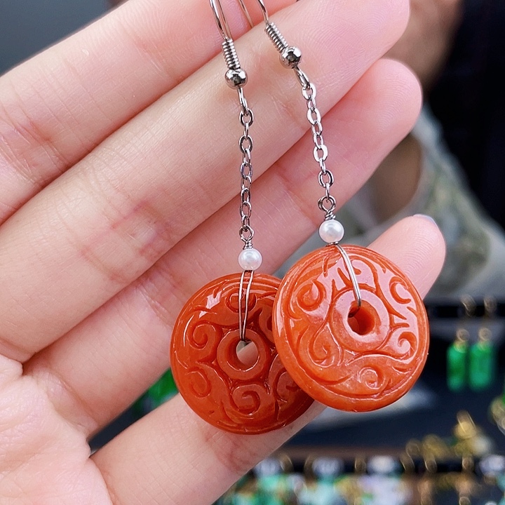 翡翠耳饰未镶嵌饰品