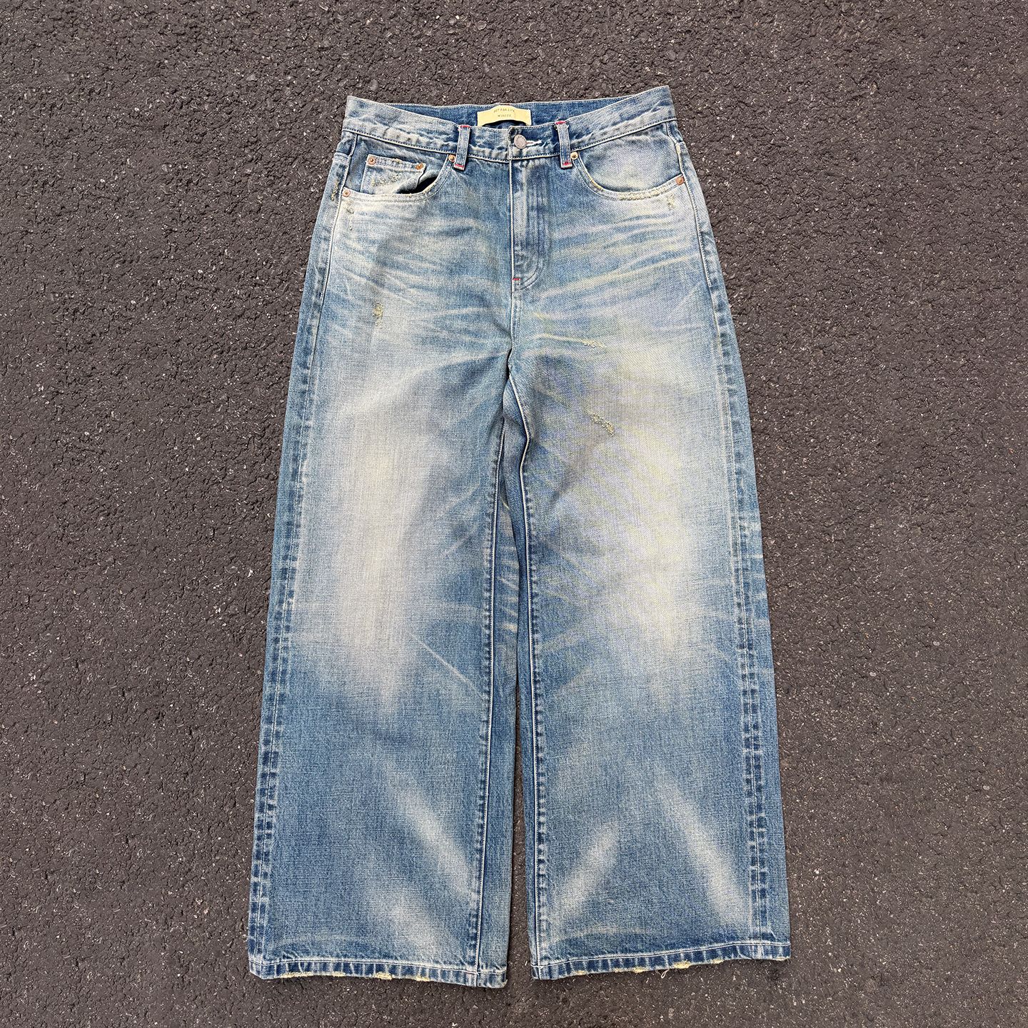 Set for life x Wirote 联名 残黄旧蓝 廓形直筒版型牛仔裤