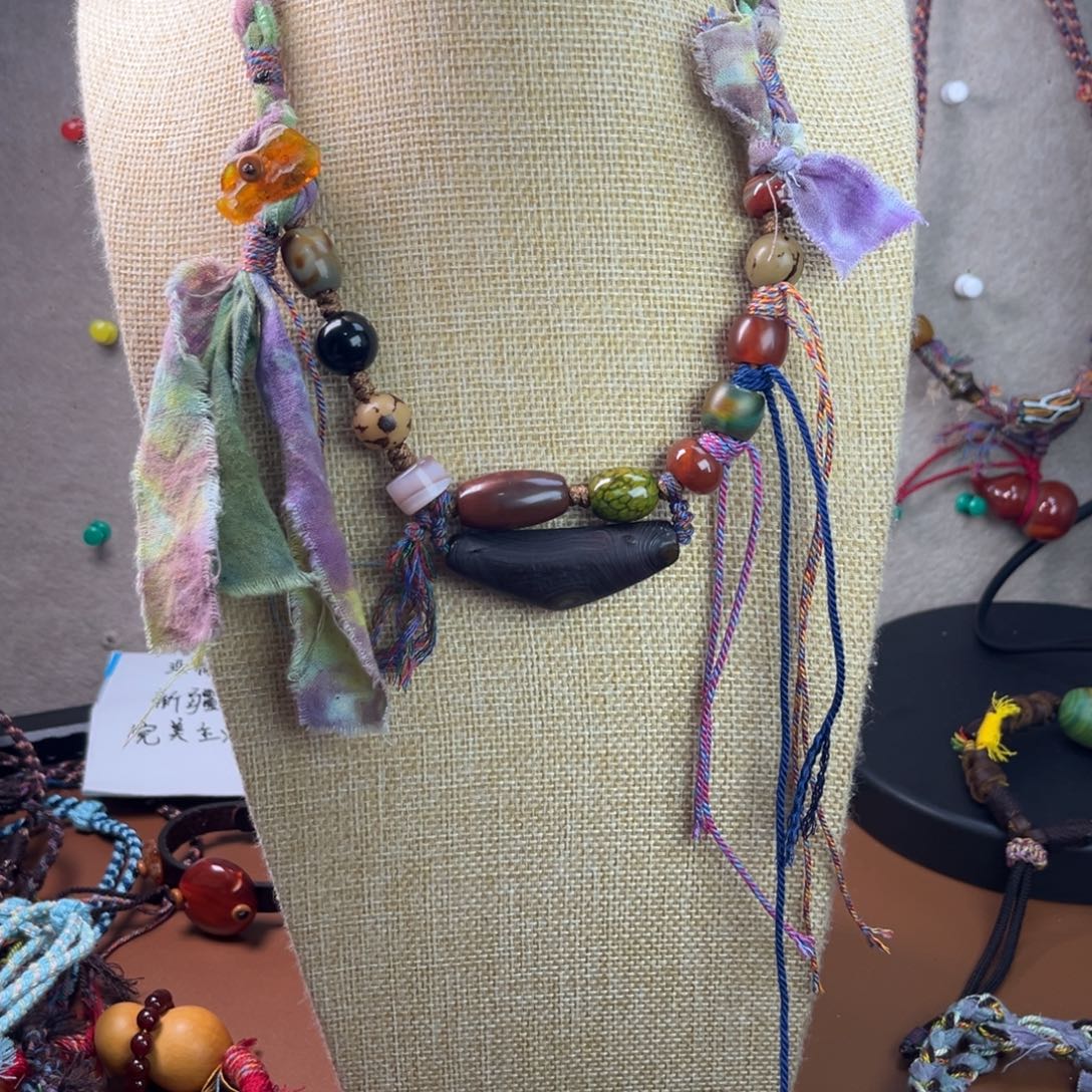 七***囍玛瑙/玉髓颈饰未镶嵌