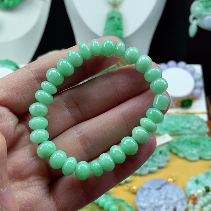 翡翠手链未镶嵌翡翠手串