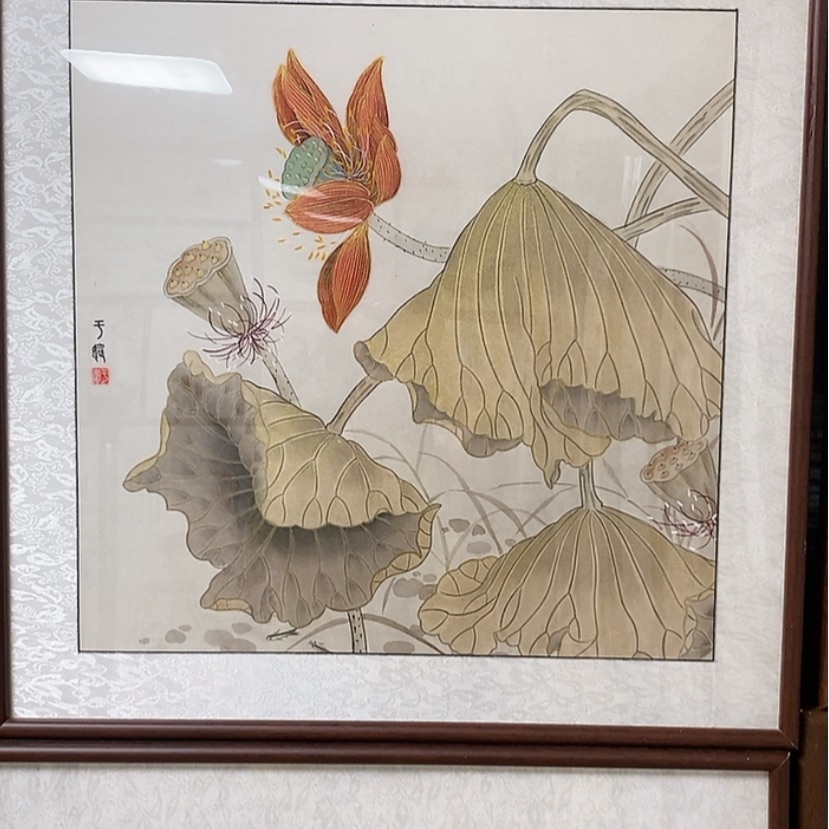 【闪购商品】国画遥**她手绘国画工笔带框