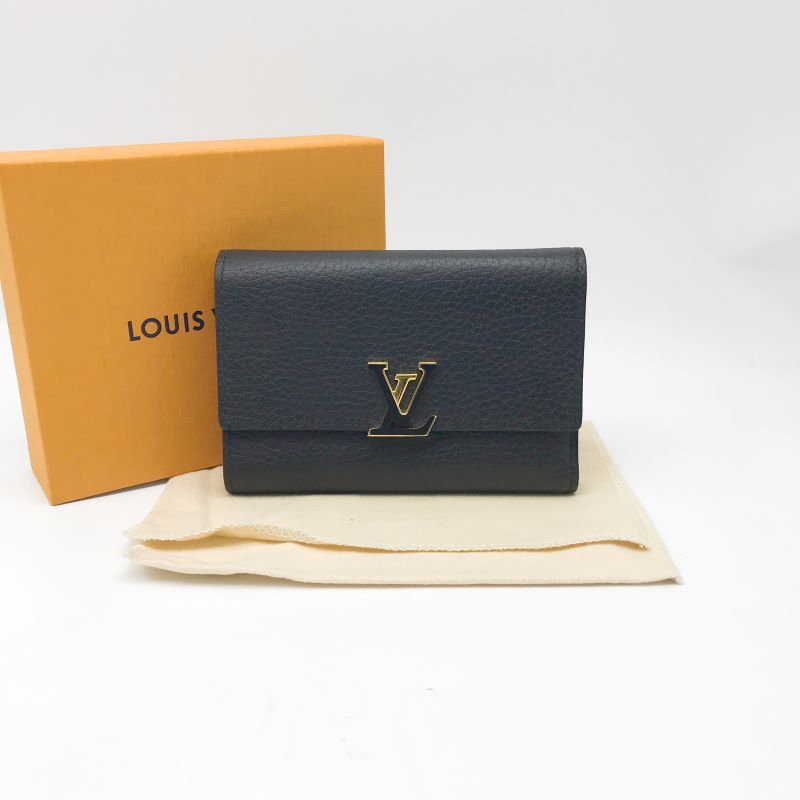 95新 LouisVuitton/路易威登 洋诚二手 LV黑金钱包