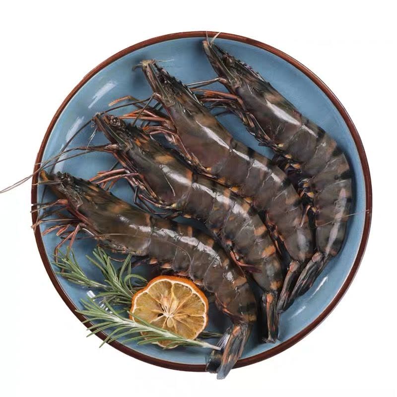 鲜活黑虎虾（500G)