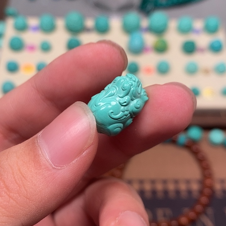 原生态湖北矿散珠配饰，貔貅