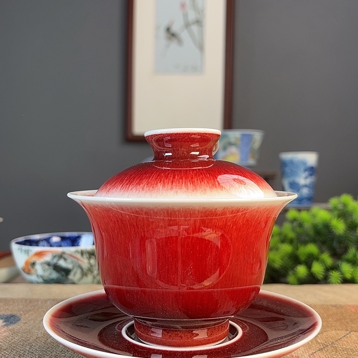 摆件景德镇陶瓷茶杯多